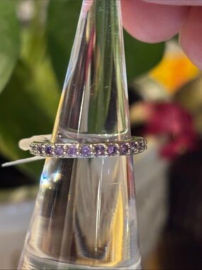 Purple Gemstone Eternity Band